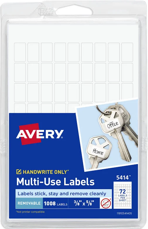 Avery Removable ID Labels 5414