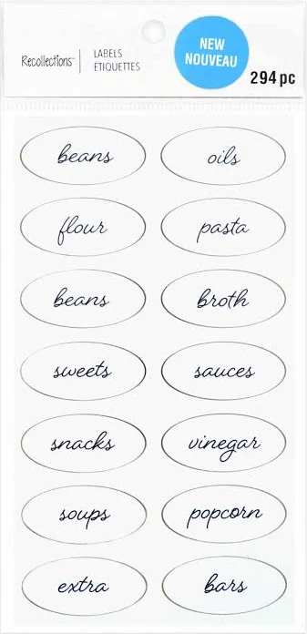 Recollections Clear Oval Household Label Stickers