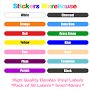 50 Personalised Vinyl Stick On Name Labels Stickers Tags School Kids Waterproof