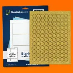 0.75" Round Circle Gold Foil Labels