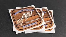Custom Business Stickers Labels - Laminated High Tack Vinyl - Graphics Decal - Durable Waterproof Air Release Material Media