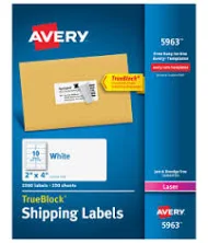 Avery Shipping Labels w/ TrueBlock Technology 5963