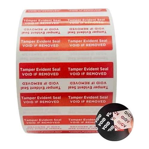 Tamper Evident Stickers, 2" X 1" …