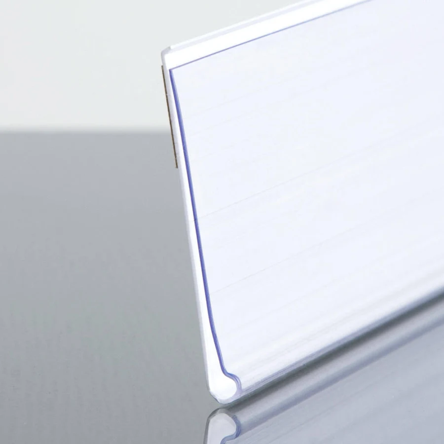 VKF Renzel Adhesive Shelf Label Holder - 36" L X 1.25" H - Pack of 25