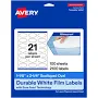 Avery Waterproof Oval Scalloped Labels