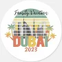 Dubai Travel Tourist Vacation Group Classic Round Sticker