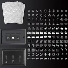 1set PVC Self-Adhesive Stickers Writable Label Stickers Rectangle White 220x175mm Sticker