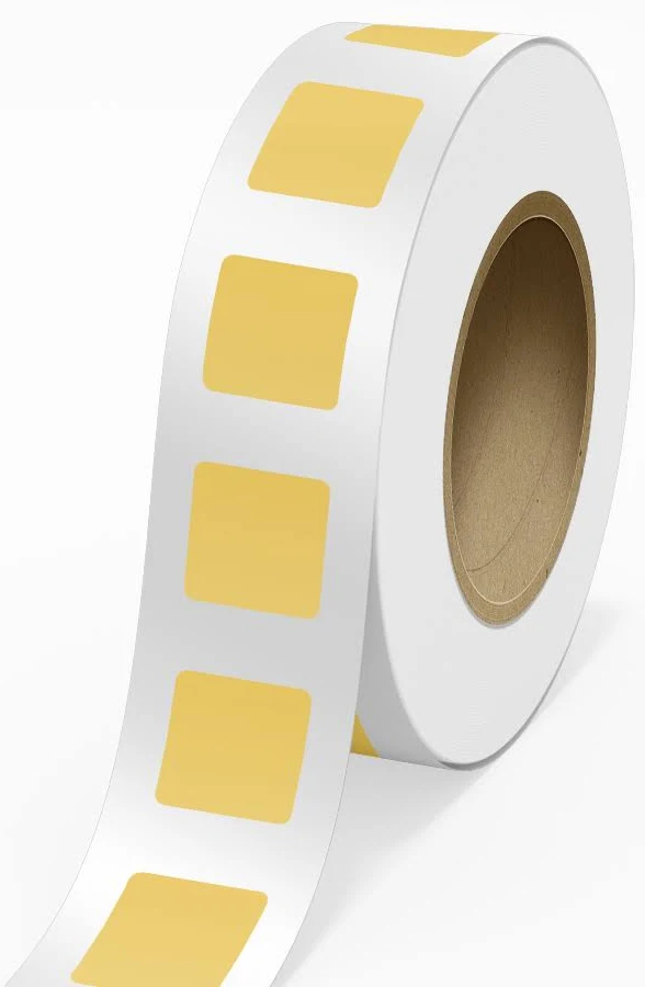2 x 2 Inch Roll of Square Labels - Durable with Metallic Finish - Gold Foil - 125 Pack