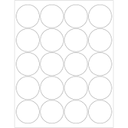 Tape Logic 2" Glossy White Circle Laser Labels LL302
