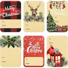DreamBuilt 120pcs Christmas Gift Tags Stickers Self Adhesive - 2
