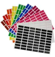 Organization Color Coding Labels 1 inch x 3/8 inch Rectangle Stickers 540 Pack