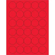 Tape Logic Fluorescent Red Circle Laser Labels LL192RD