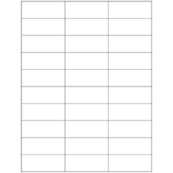 Blank Barcode Labels 1" X 2 5/8" (3000 qty)