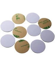Etekjoy 10 Pcs Writable 125khz Rfid Sticker Coin Adhesive Back T5577