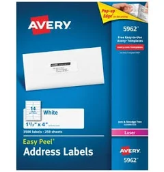 Avery Easy Peel Address Labels Laser 5962