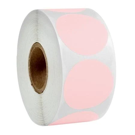 Donghehh Clearance Pink-Thermal Sticker Labels Self Adhesive Round Direct Thermal Labels Multi Purpose Roll Sticker Labels For Diy Qr Code Name Tag 
