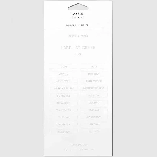 Clear Label Stickers