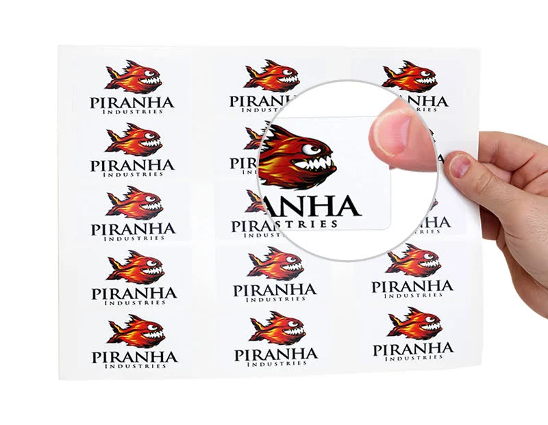 4 Custom Digital Labels - Full Color Clear Laminated Vinyl, 4"x2.75"