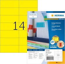 Self Adhesive Coloured Labels, 14 Labels Per A4 Sheet, 100 Sheets, 105