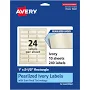 Avery Pearlized Ivory Rectangle Labels