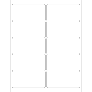 Tape Logic 4 x 2" Glossy White Rectangle Laser Labels LL202