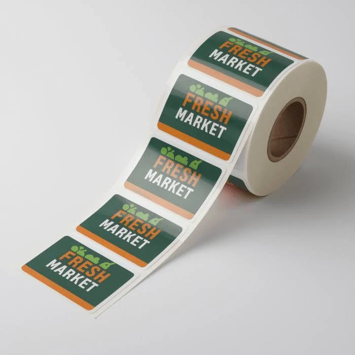 250 Custom Rectangle Labels & Stickers - Shape: Rectangle - 0.2" White Vinyl Glossy