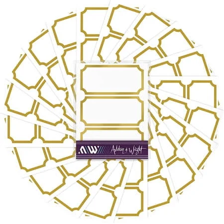Ashton and Wright Gold Border Stickers