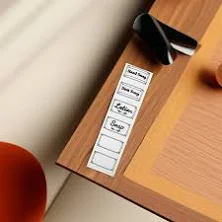 Renaclipy 12 Sheets Daycare Stickers Rectangular Bottle Labels Transparent Adhesive Paper Waterproof