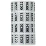 Topbathy Self-Adhesive Numbered Rectangular PVC Labels
