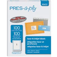 PRES-a-ply Labels Laser Printers 30605