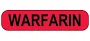 Healthcare Logistic Medication Labels - Medication Labels, Warfrain, Red with Black Print - 17838 - 1000 Each / Pack