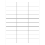 Tape Logic 2 5/8 x 1" White Rectangle Laser Labels LL113