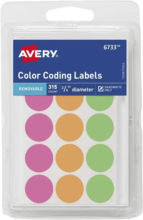Avery Round Color Coding Labels