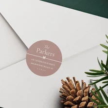 petite Spice Simple Minimal Bow Return Address Sticker