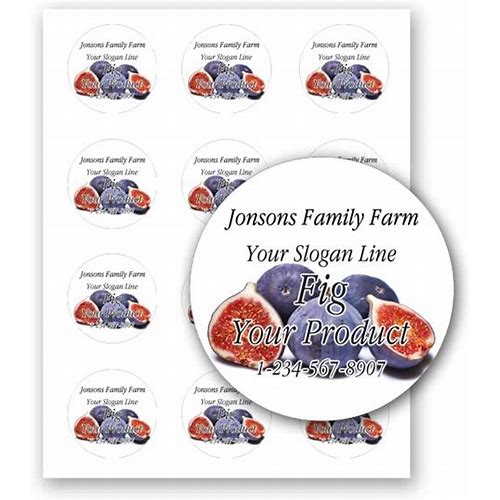 Fruit Adhesive 2 Inch Round Pape…