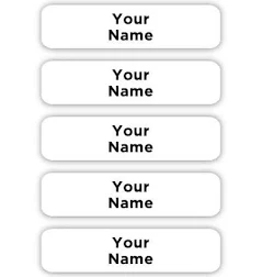 60 Personalized Iron-on Clothing Labels - Custom Colors & Font