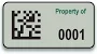 300 Dark Green 3-Mil Flexible Anodized Aluminum Foil Matrix Barcode Labels