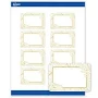 Avery Rectangle Labels Pre-Printed Gold Florals 2" x 3" Glossy