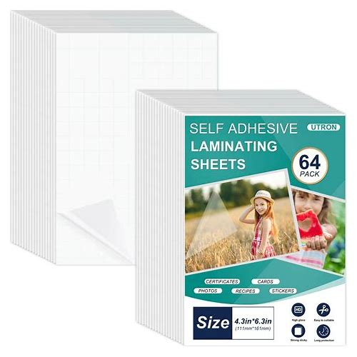 64 Sheets Self Seal Laminating P…