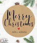 Merry Christmas Sticker Labels