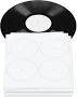 20 Sheets Vinyl Record Center Label With Hole For 12 Inch Long 4 Inch,