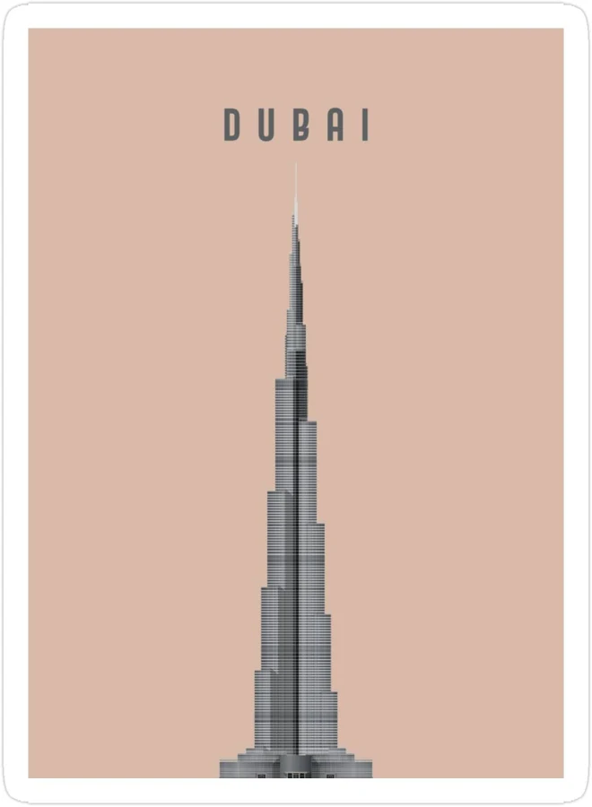 Dubai Travel Illustration Dubai Sticker by aio-