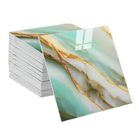 Adarl 10 Sheets 11.8 inchx11.8 inch Waterproof Peel and Stick Marble Wall Tiles Stickers, Self-Adhesive PVC Panels for Bathroom, Kitchen, and Living