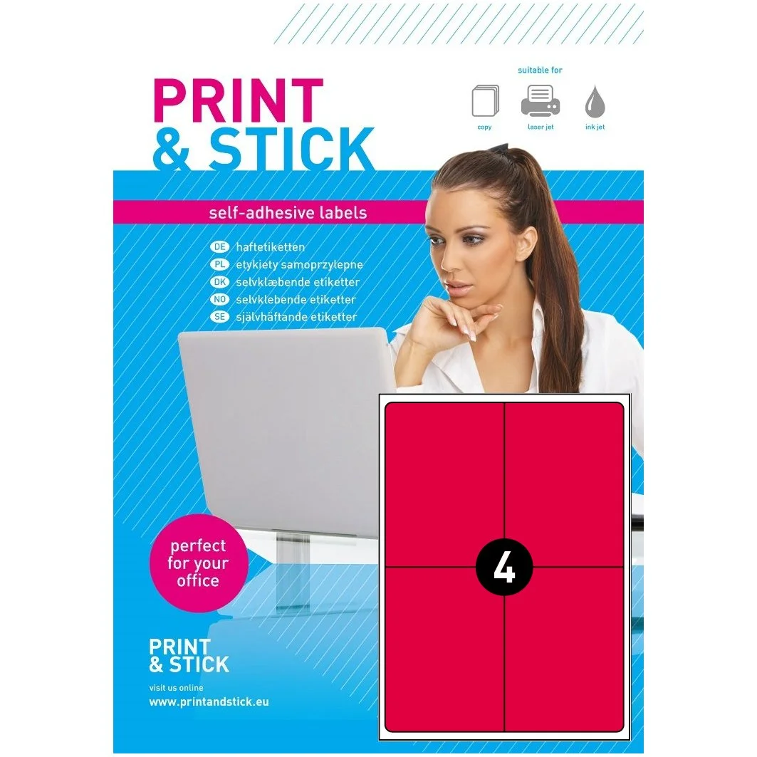 Labels Sheets A4 2x 210x148mm with Margin