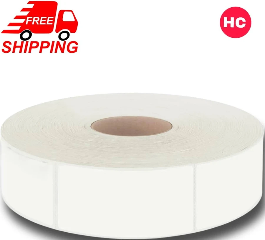 600pcs White Blank Label Stickers Roll Self Adhesive Name Tags