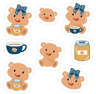 Honey Bear Doodles Honey Sticker