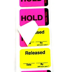 1 x 1-1/2 inch Peel-Away, Double-Layered Action Labels | 250 per Box