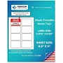 Premium Label Supply Blank Printable Name Tag Stickers - 2-1/3 inch x 3-3/8 inch - Laser/Inkjet Compatible (8 Labels/Sheet) 100 Sheets 800 Total