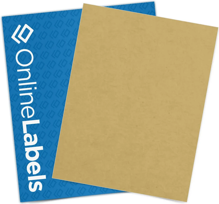Online Labels Sticker Paper, White Matte Sheets, 8.5 x 11 Full Sheet Label