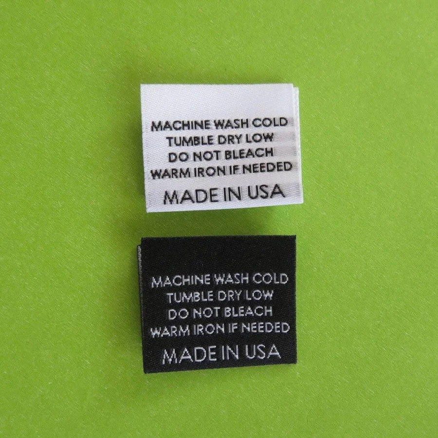 Machine Wash COLD Garment Care Label
